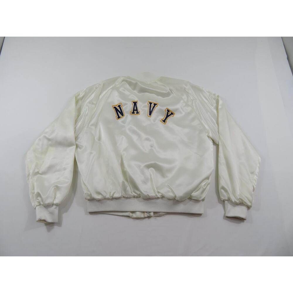 US Navy Satin Jacket USN Chalk Line Us Navy Sz 2XL 1980s